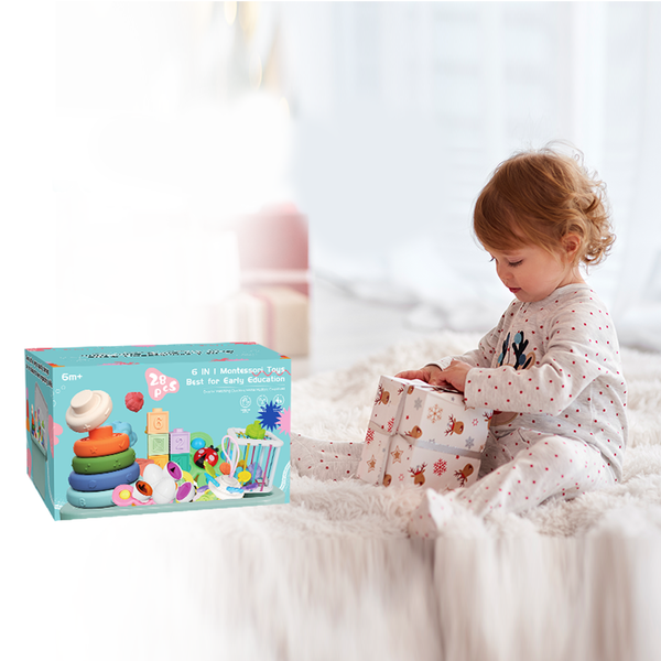 6 in 1 Toddler Montessori Toys Box -  Sensory Bins