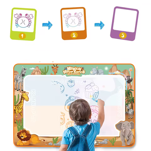 Reusable Kids Drawing Board and Mat - Plant-Based Paints