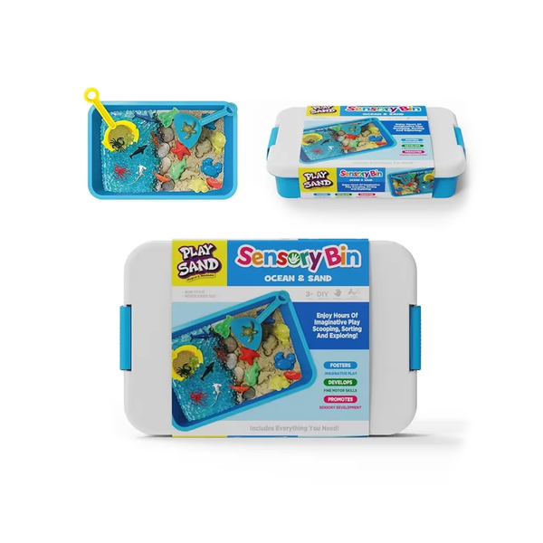 Kids Sensory Bin with Play Sand & Toys -  Sensory Bins