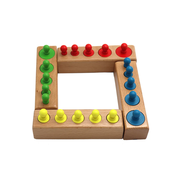 DIY Colorful Wooden Cylinder Sorting Toy - Wooden Stackers